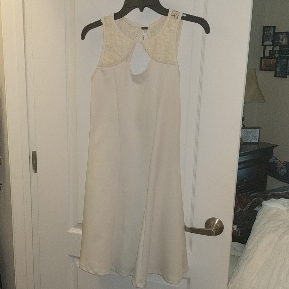 Cream colored simply dress